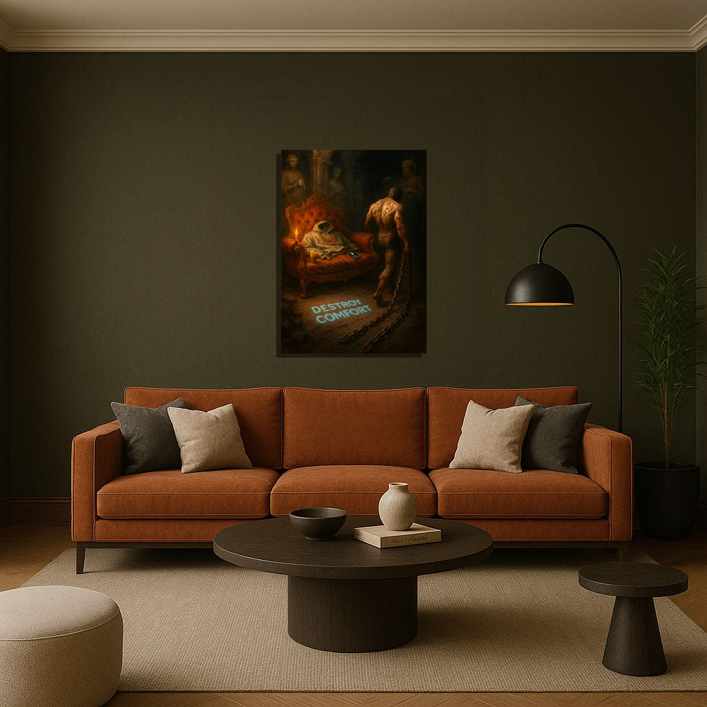 Destroy Comfort – Pain Builds Power Canvas Wall Art