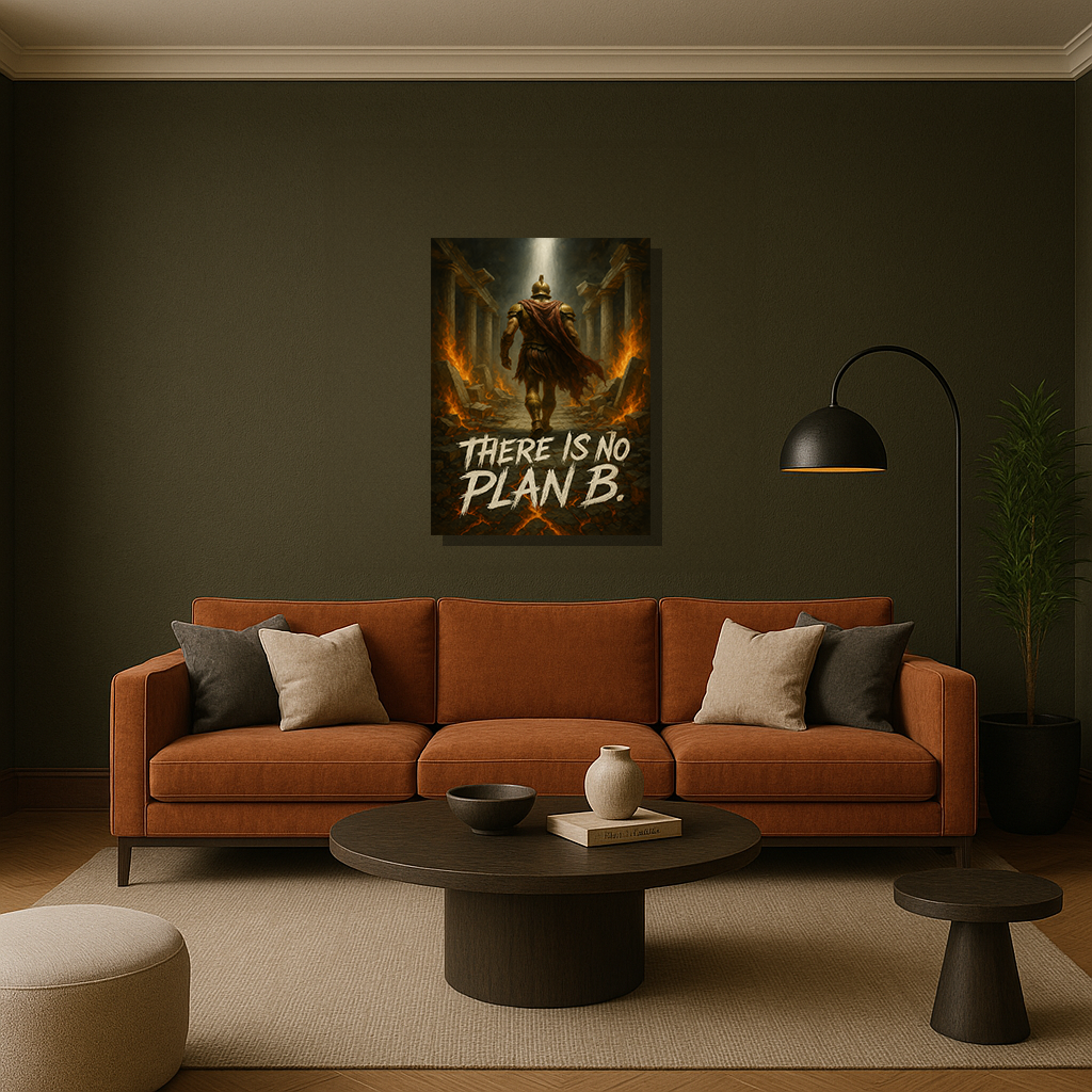 There Is No Plan B – All-In Mindset Canvas Art