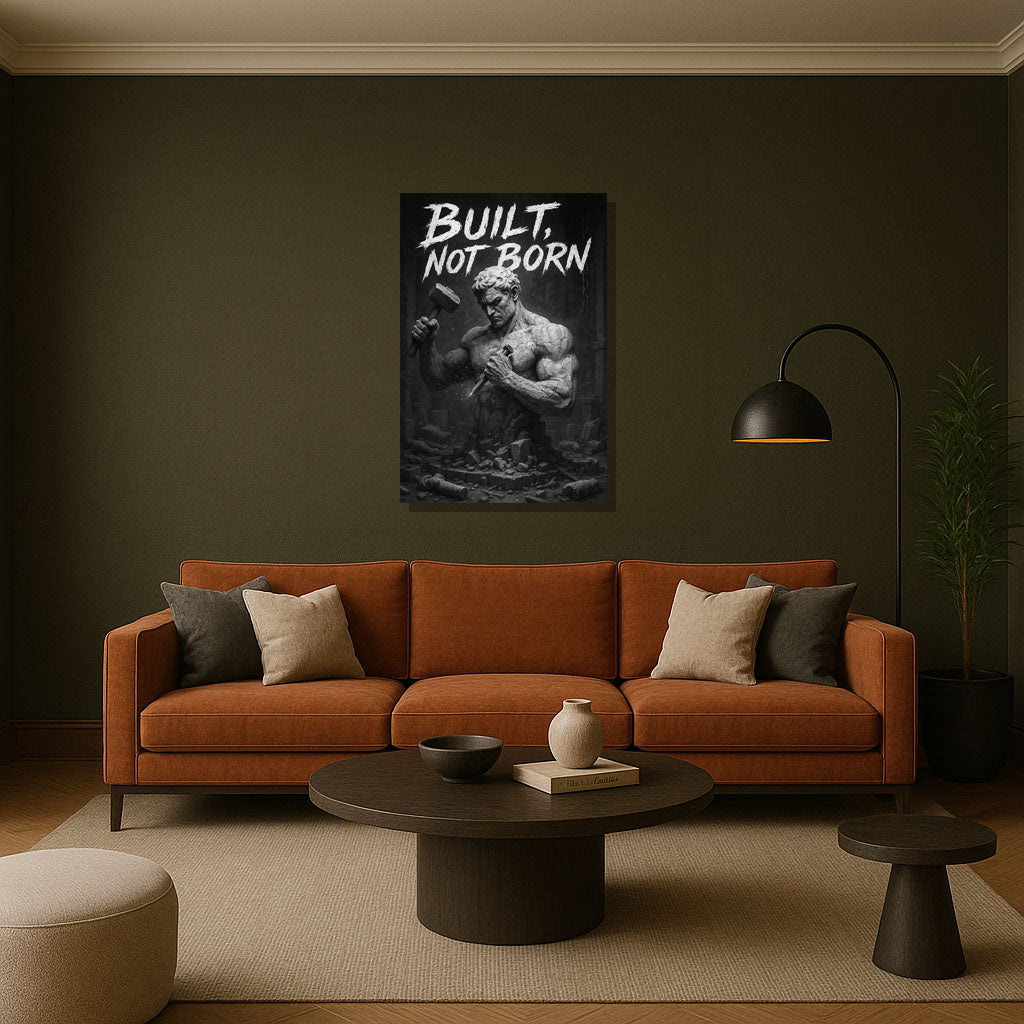 Built Not Born – Grit-Inspired Motivational Canvas Art