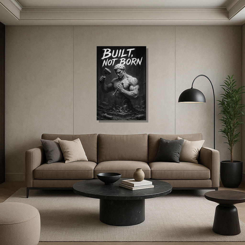 Built Not Born – Grit-Inspired Motivational Canvas Art