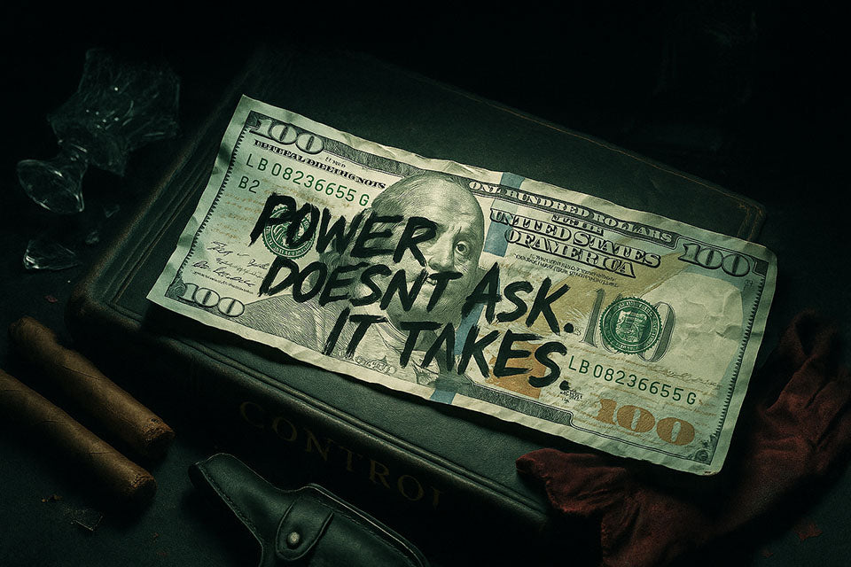 Notes of Power - "Power Doesn’t Ask. It Takes." Canvas Print