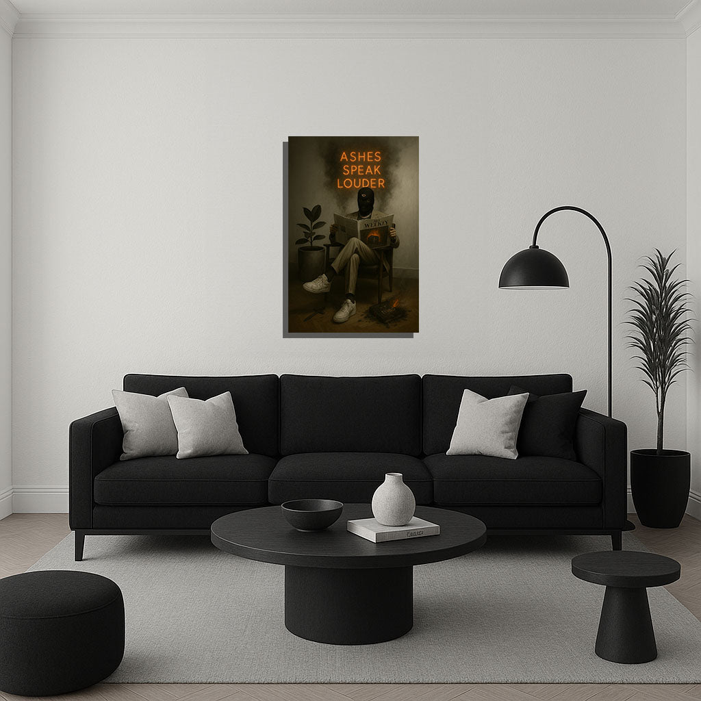 Ashes Speak Louder – Let Results Talk Motivational Canvas