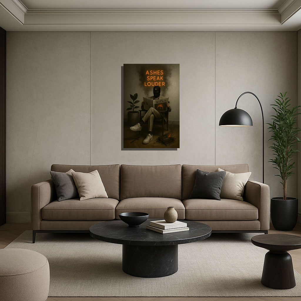 Ashes Speak Louder – Let Results Talk Motivational Canvas