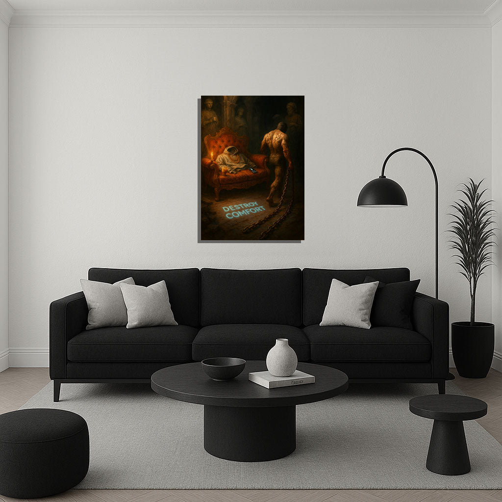Destroy Comfort – Pain Builds Power Canvas Wall Art