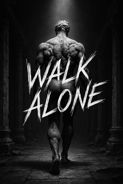 Walk Alone – Lone Wolf Motivational Canvas Art