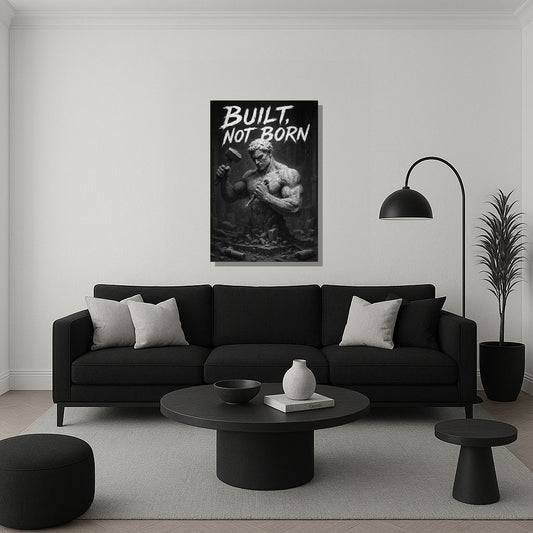 Built Not Born – Grit-Inspired Motivational Canvas Art
