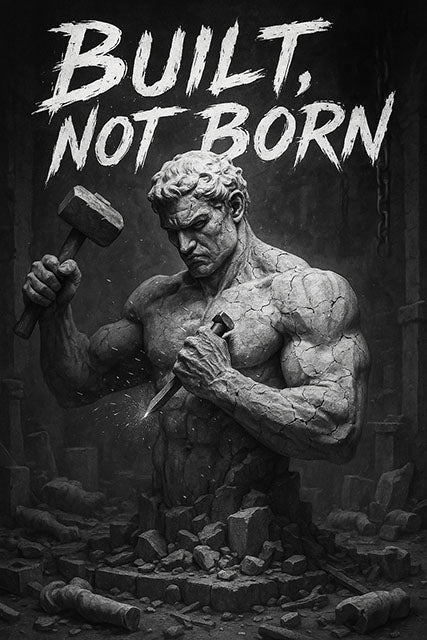 Built Not Born – Grit-Inspired Motivational Canvas Art