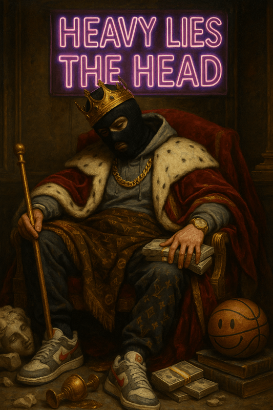Heavy Lies – Crown of Pressure Motivational Canvas