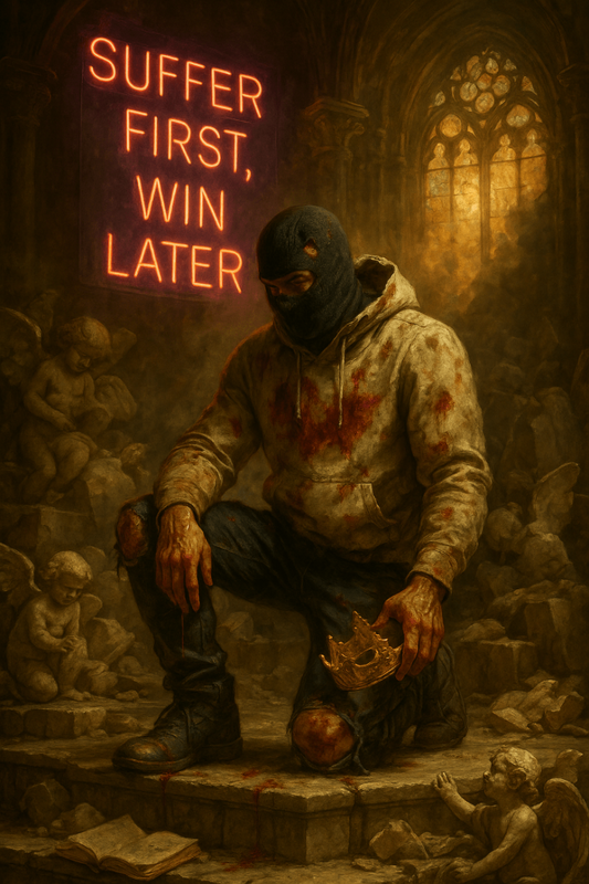 Suffer First, Win Later – Delayed Gratification Motivational Canvas