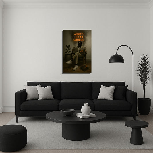 Ashes Speak Louder – Let Results Talk Motivational Canvas