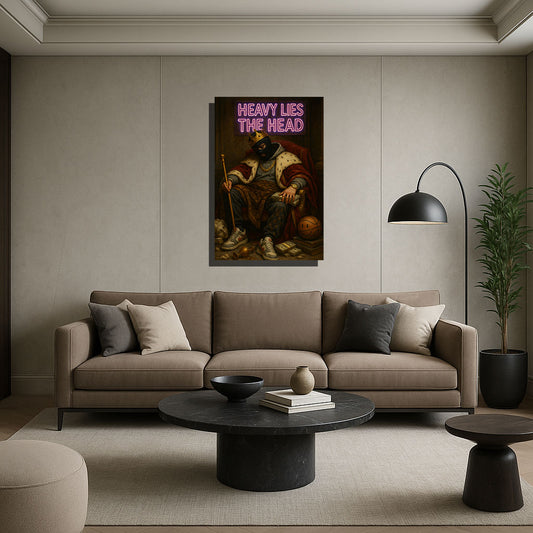 Heavy Lies – Crown of Pressure Motivational Canvas
